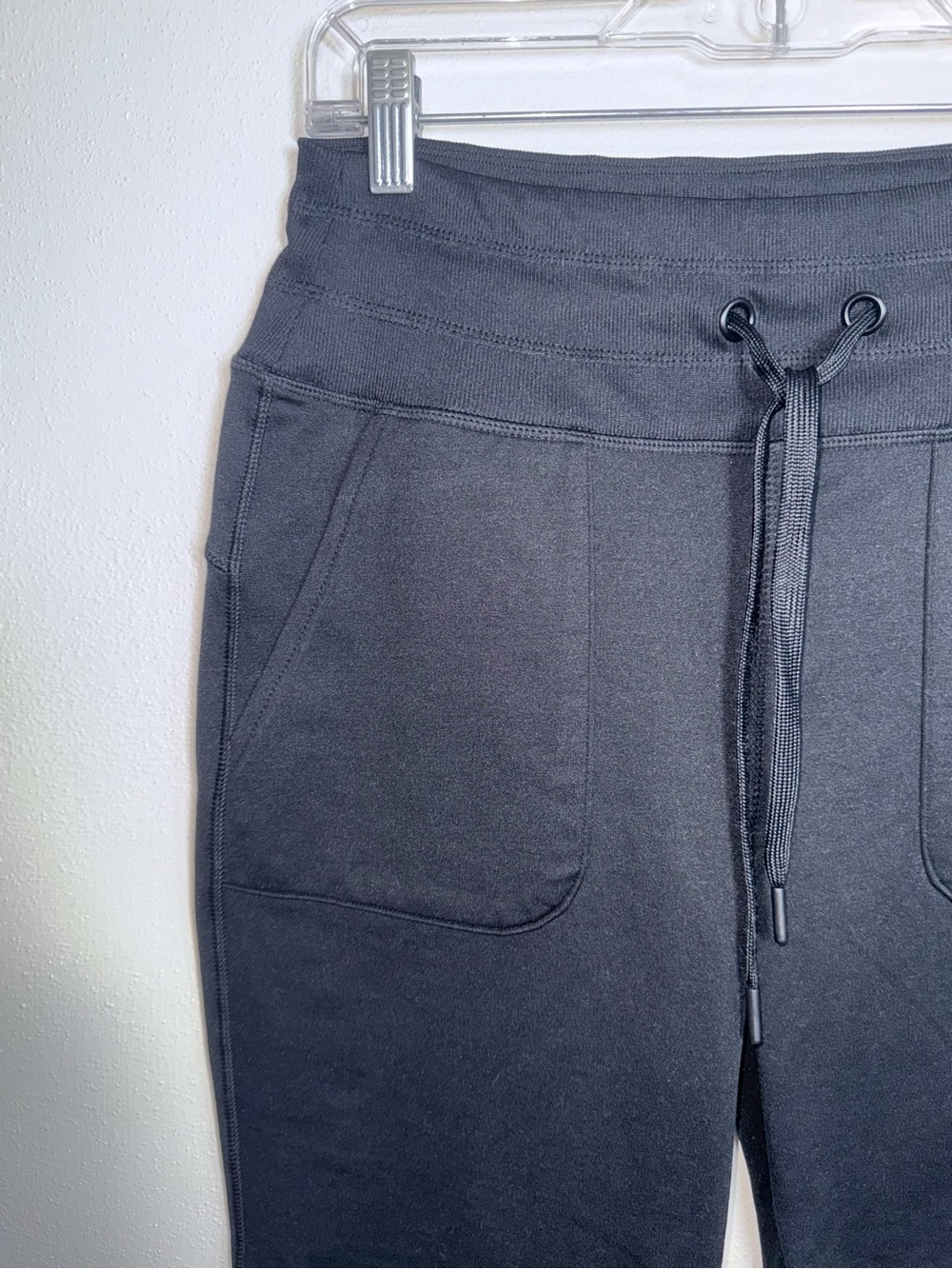 Maurices Black Fleece Lined Leggings High Rise Pocket Drawstring Medium Women’s - Picture 2 of 11